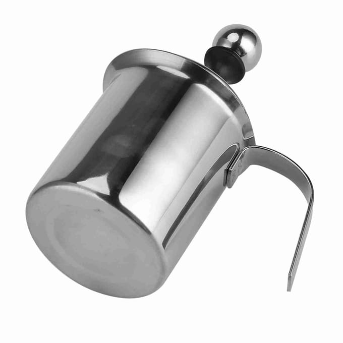 Mousseur à lait manuel en acier inoxydable 400 ml/800 ml, double maille, mousseur à café, crémier, mélangeur, fouet 400ml gray