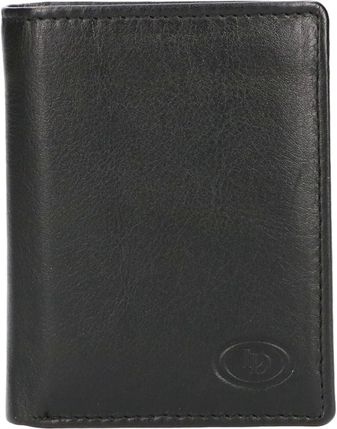 Leather Design Portemonnee met 2 RFID Kaarthouders Zwart