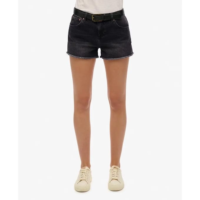 Superdry - Mid Rise Denim Hotpants - Dames - Jeans shorts