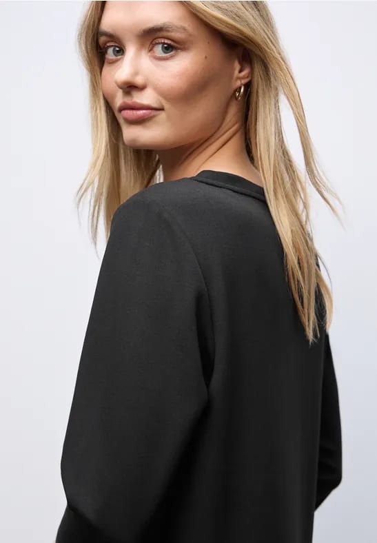 Sweat jurk met splitten