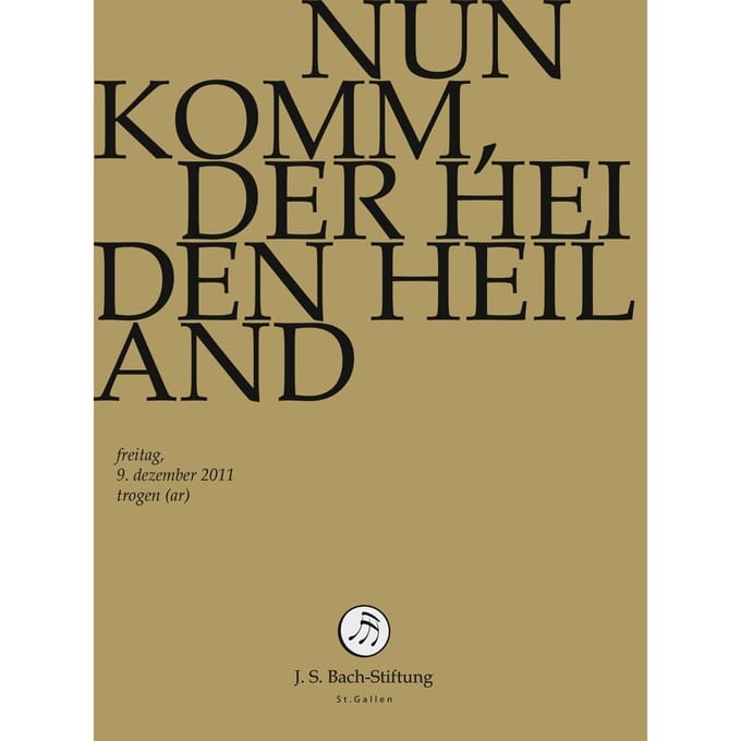 Chor & Orchester Der J.S. Bach-Stiftung, Rudolf Lutz - J.S. Bach: Nun Komm, Der Heiden Heiland (DVD)