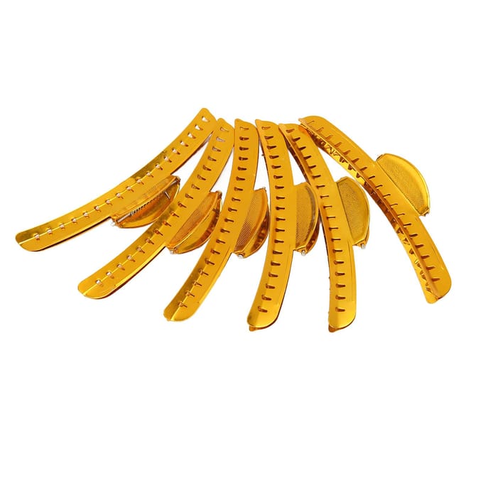 6 stuks Klauwclips ABS Antislip Dames Meisjes Haaraccessoires voor Kapper Stylist yellow