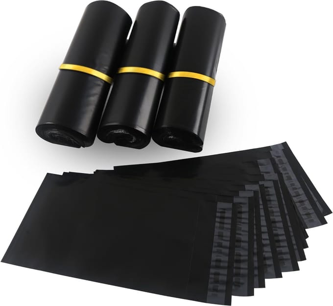 Zwarte envelop verpakking 40cmx50cm 100 stuks - Geschikt voor verzending per post