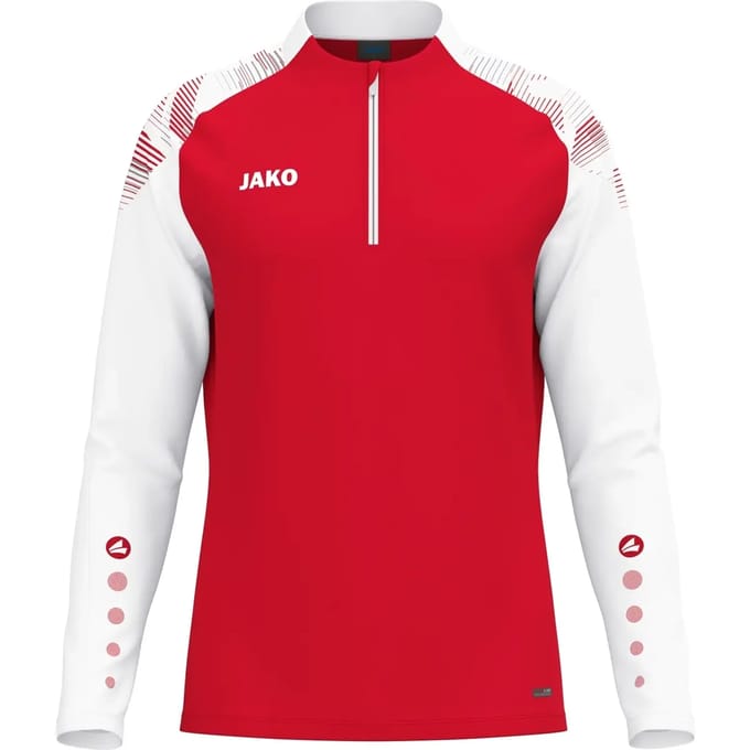 Jako Sonic Ziptop Heren - Rood / Wit | Maat: M