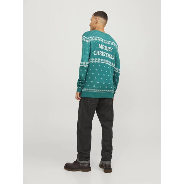Jack & Jones Kersttrui Heren Gebreid JORHOLLY Groen - Maat S