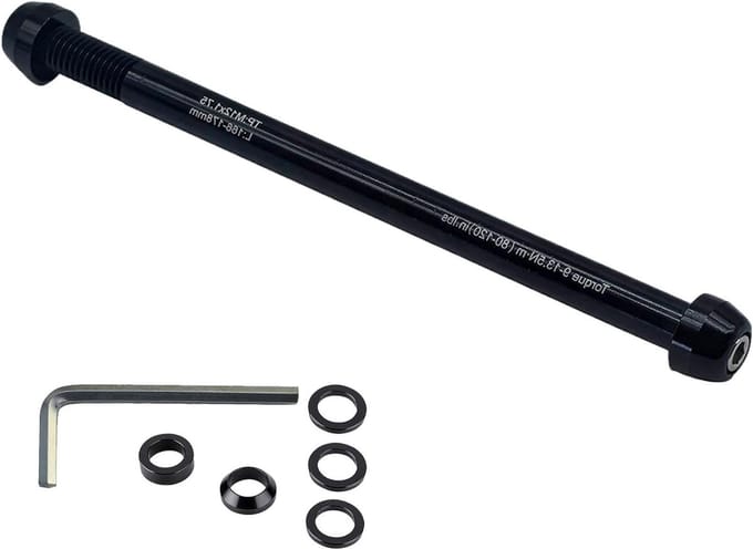 Fietstrainer Steekas - Rolltrainer As Reserveas - Fietstraining Binnen - Universele Pasvorm - M12xP1.75 - Zwart