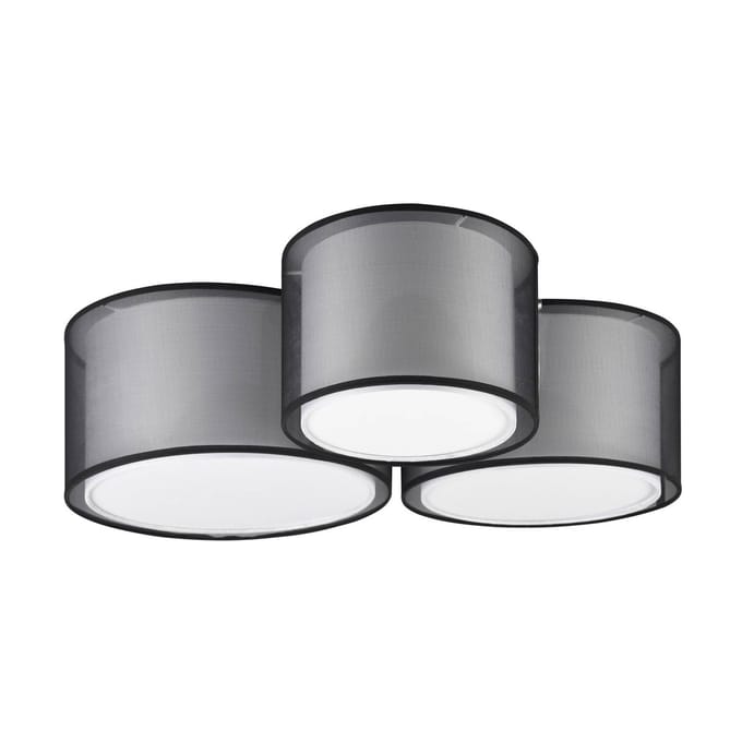 Trio Lighting Burton plafondlamp, 65x55cm, drie kappen