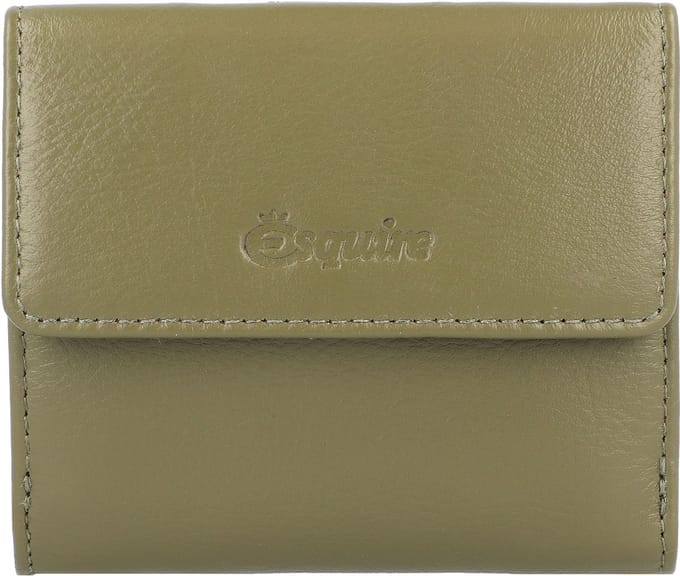 Esquire Peru Portemonnee RFID Leer 10 cm - Dames - Horizontaal - olive