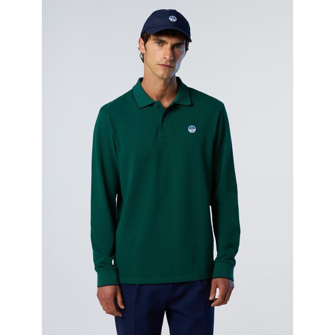 North Sails Polo Shirt Lange mouwen met kraagprint