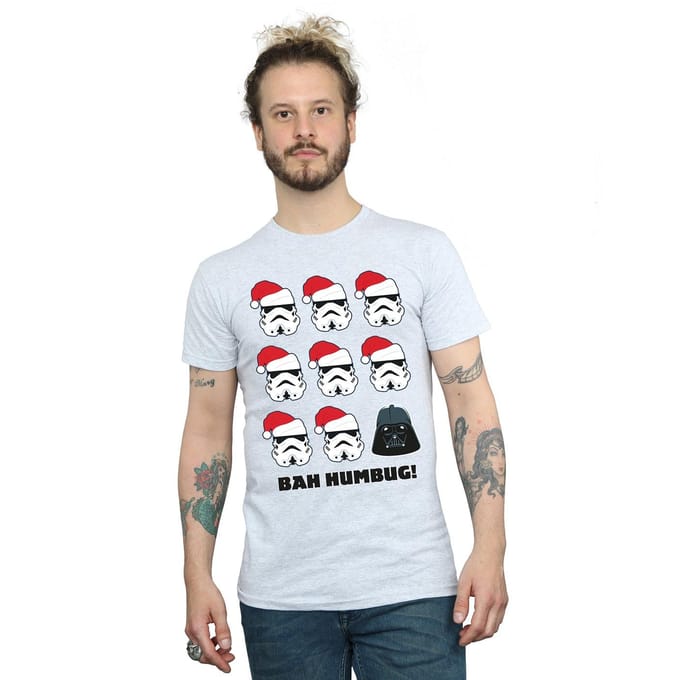 Star Wars Heren Kerstmis Humbug T-Shirt (Sportgrijs)