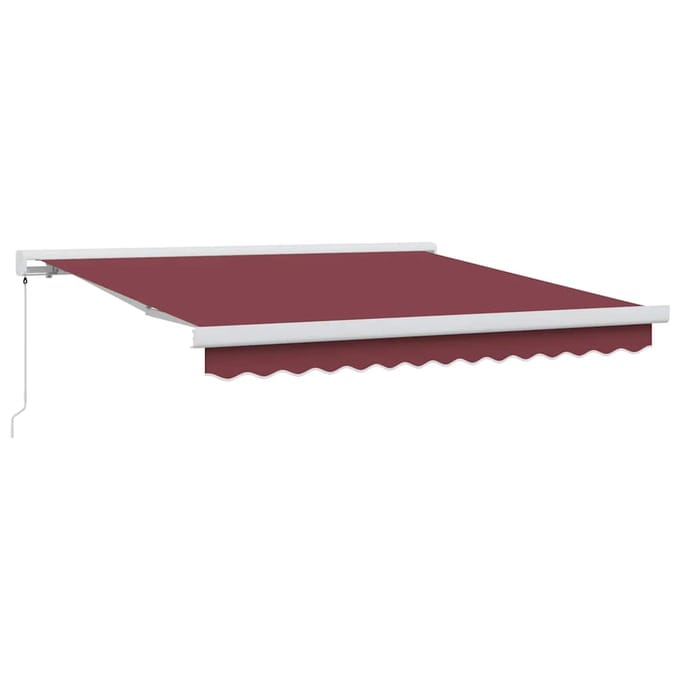 vidaXL - Luifel - handmatig - uittrekbaar - 300x250 - cm - bordeauxrood