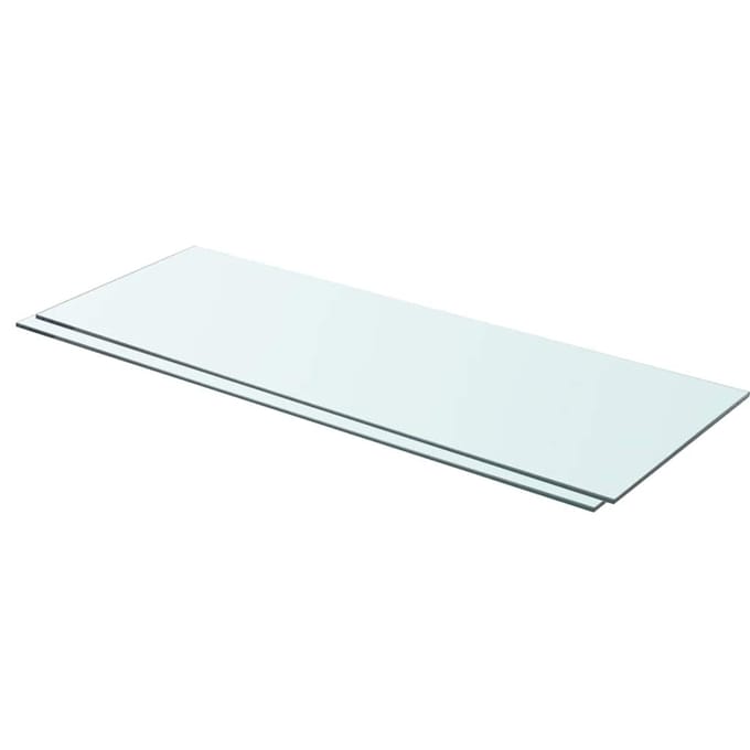 vidaXL - Schappen - 2 - st - 80x30 - cm - glas - transparant