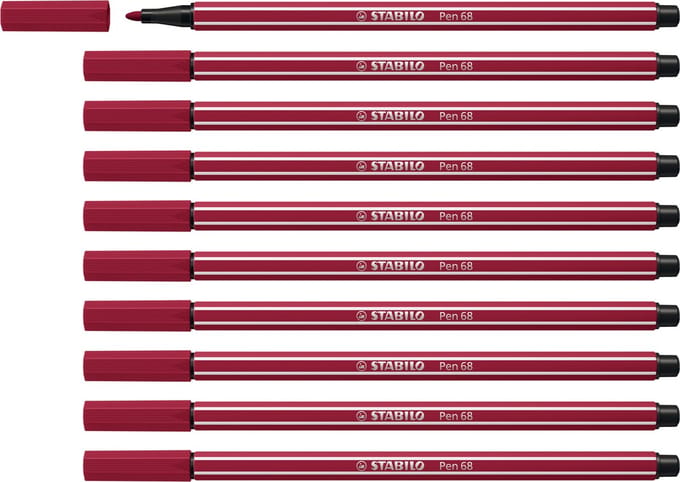 STABILO Pen 68 - Premium Viltstift - Heide Paars - Doos 10 stuks