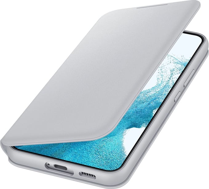Hoesje voor Samsung Galaxy S22 Plus LED View Cover Lichtgrijs