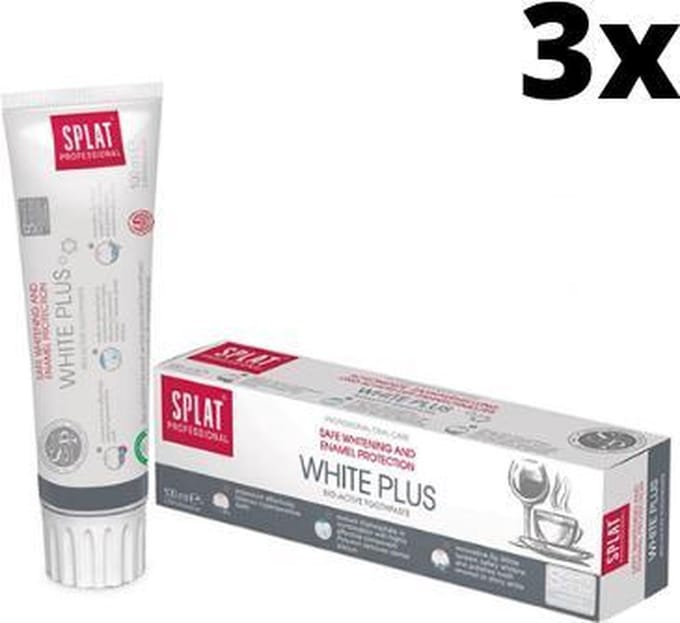 Splat Tandpasta - Professional White-Plus - 3 x 100 ml - Voordeelverpakking
