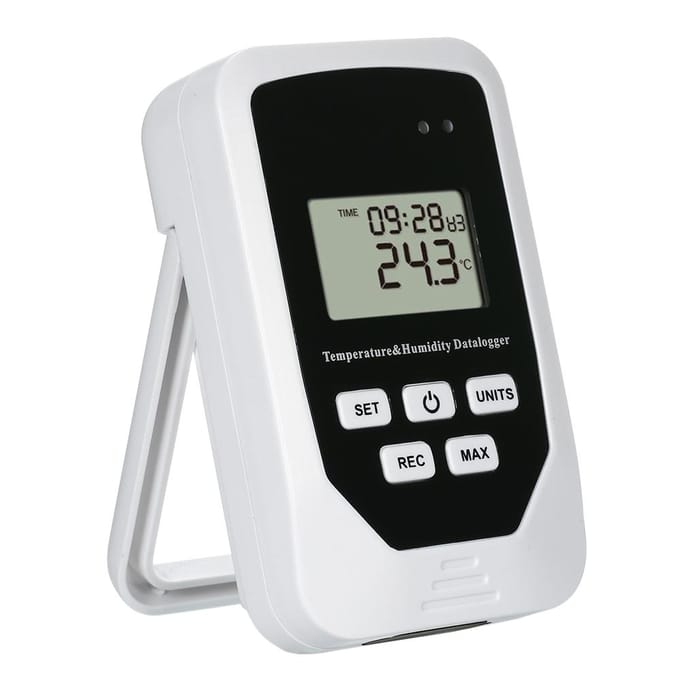 Mini USB Vochtigheid Temperatuur Datalogger RH TEMP Datalogger Recorder Humiture Recording Meter met blauw