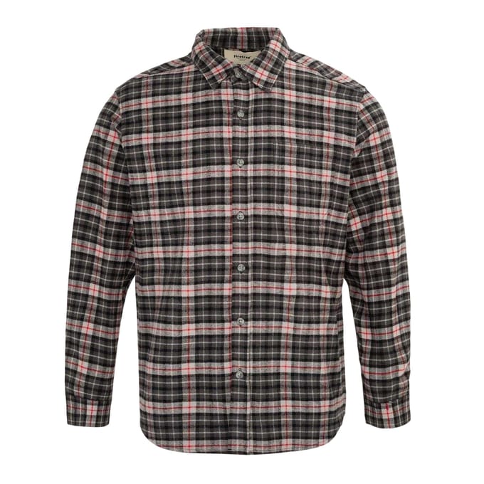 Firetrap Geruit herenoverhemd (Zwart/Grijs)