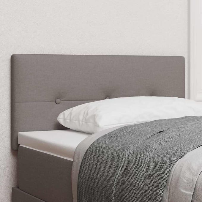 vidaXL - Hoogte - verstelbaar - hoofdbord - met - hoofdeinde - Taupe - 80 - cm - Stof