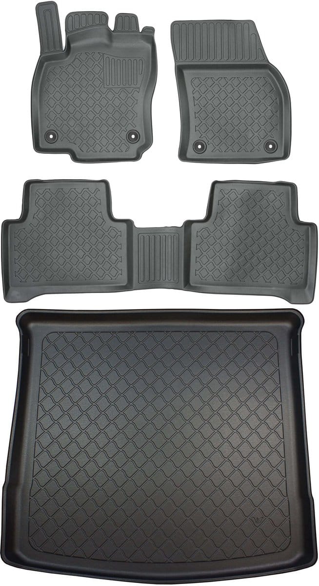 Max-Dywanik ARISTAR - Kofferbakmat - Volkswagen Touran II Van - Met Dywaniki - Waterdicht