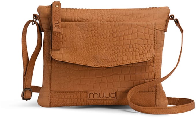 MUUD Vadsø. Handgemaakt leren crossover tas 19x23cm