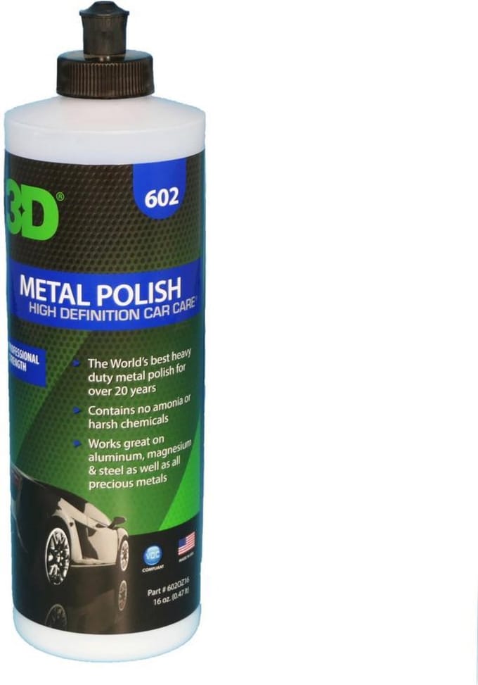 3D METAL POLISH metaal en chroom poetsmiddel - 16 oz / 473 ml fles