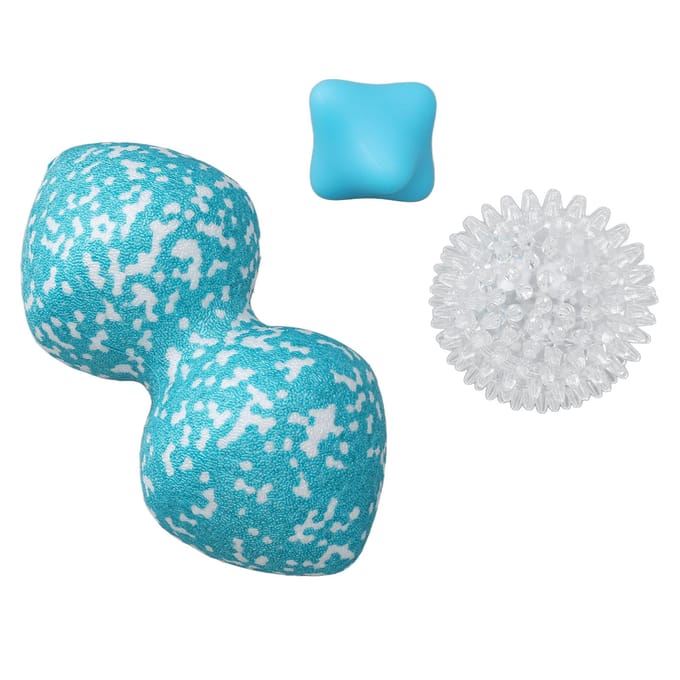 3 stuks Massagebal Set Myofasciale Triggerpoint Release Diepe Weefsel Massagebal voor Plantaire white