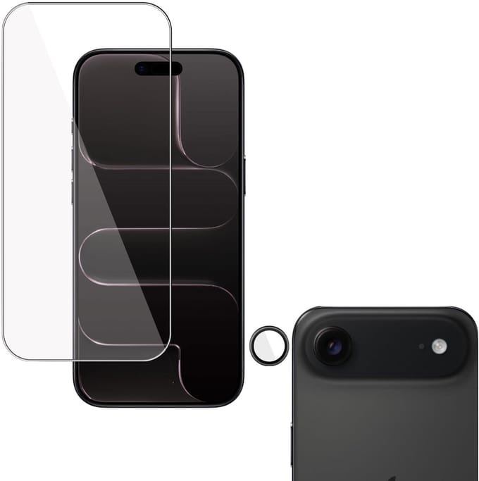TechNow Screenprotector + Camera Screen geschikt voor iPhone 17 Air Screenprotector - Gehard Glas - Rounded - Proteqt+