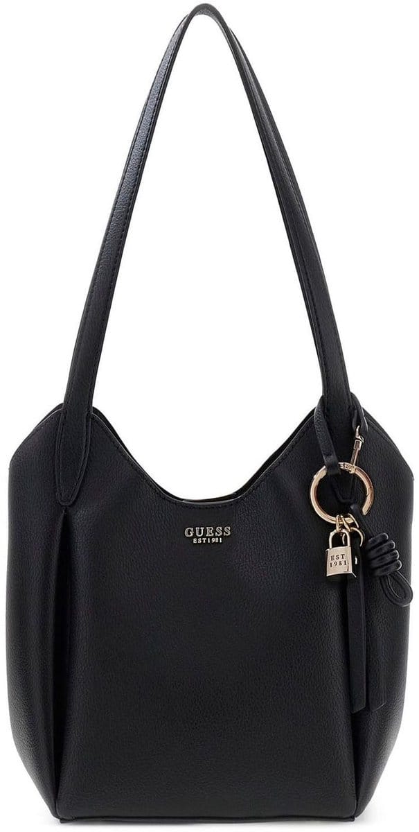 GUESS schoudertas Melody Bucket Black zwart