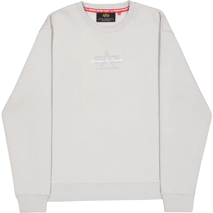 Regular fit sweatshirt van katoenmix met labeldetail
