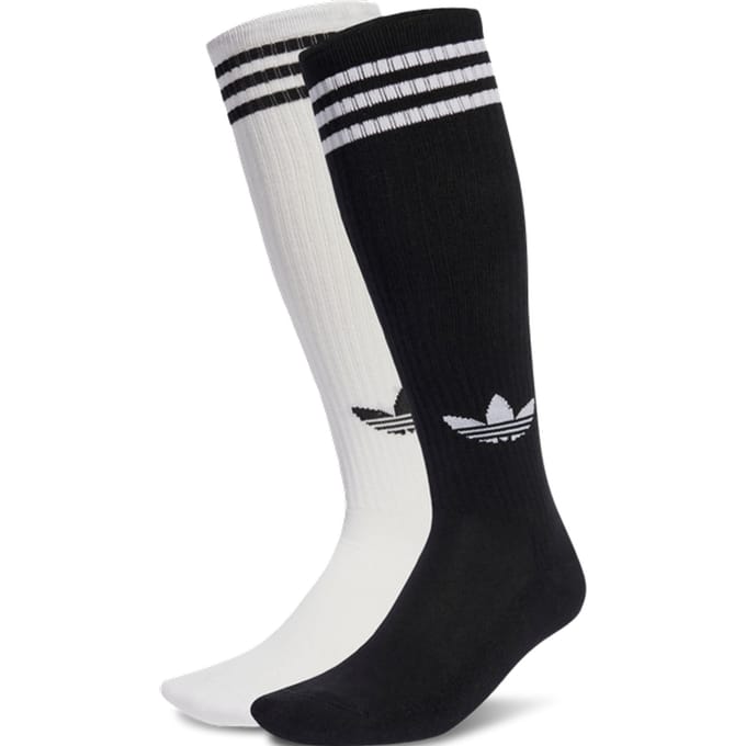 Adidas 3-stripes Knee Socks 2 Pairs Sokken Unisex - Wit - Maat 43-45 - Poly (Polyester)
