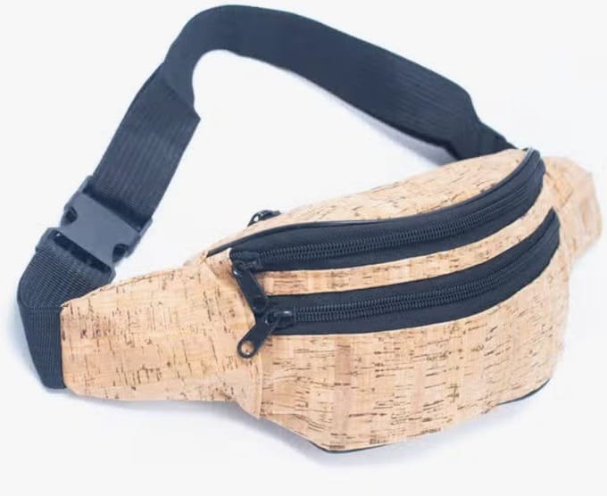 Vegan heuptasje van kurk - ecologisch en milieu vriendelijk unisex