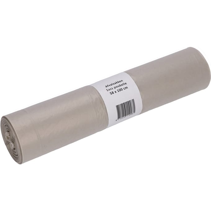 Afvalzak Cleaninq 58x100cm LDPE recycled T50 80L transparant