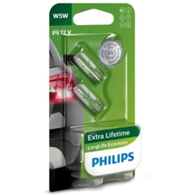 Philips W5W LongLife EcoVision 12V5 W2,1x9,5d B2