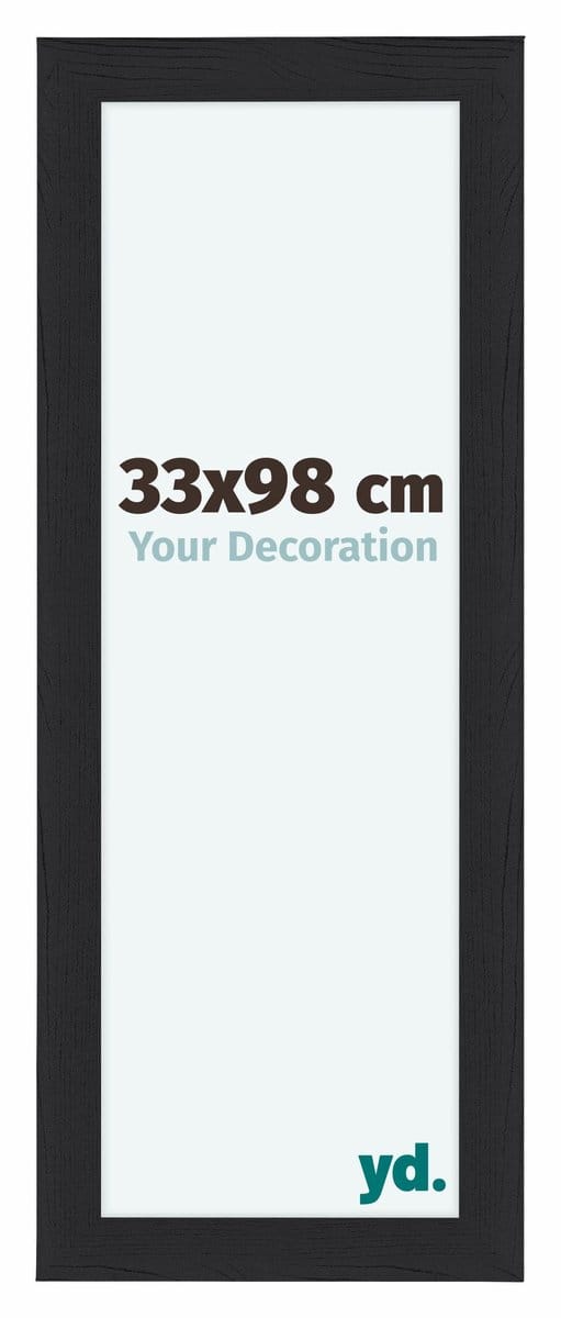Your Decoration - Fotolijst 33x98 cm - MDF - Zwart Houtnerf - Como