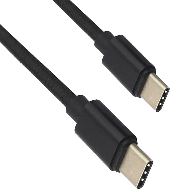 USB-C Kabels Oplaadkabel USB C naar USB C Kabel Nylon - USB C Kabel Data - USB C naar USB C Kabel - 1.8 meter - Zwart