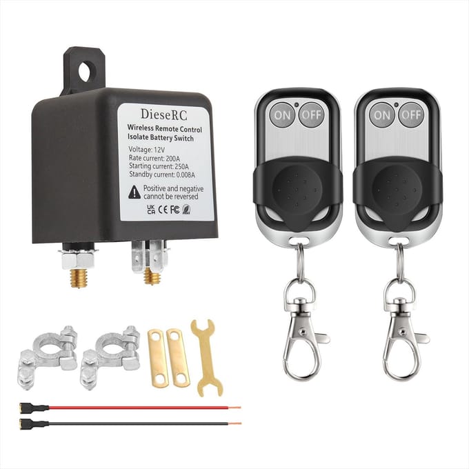 Draadloze afstandsbediening batterij-scheidingsschakelaar voor auto-accu 200A