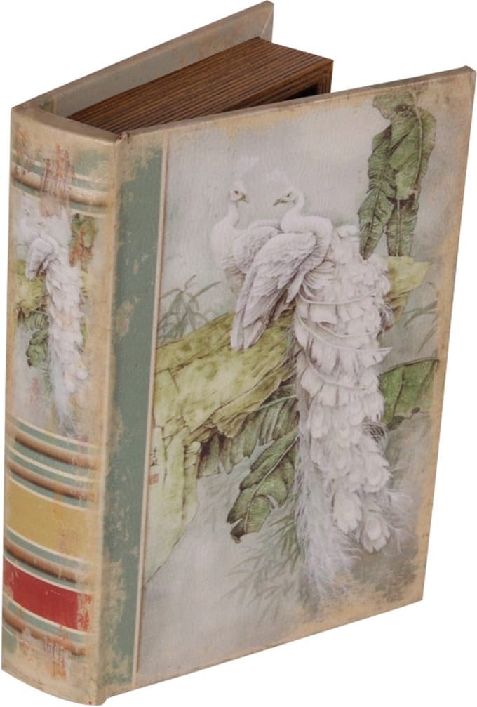Baroque - Opberger - Boekendoos 20 cm Peacock - 20x14x5 - PU Leather