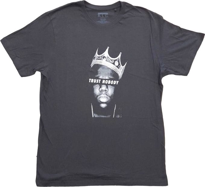 Biggie Smalls - Trust Nobody Heren T-shirt - M - Zwart