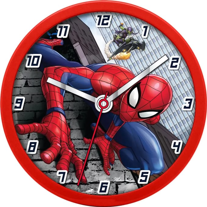 Spiderman Wandklok - Muur Klok - Spider-Man - Kinderkamer