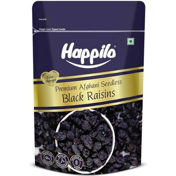 Happilo Premium Afghaanse Pitloze Zwarte Rozijnen, 250g beige