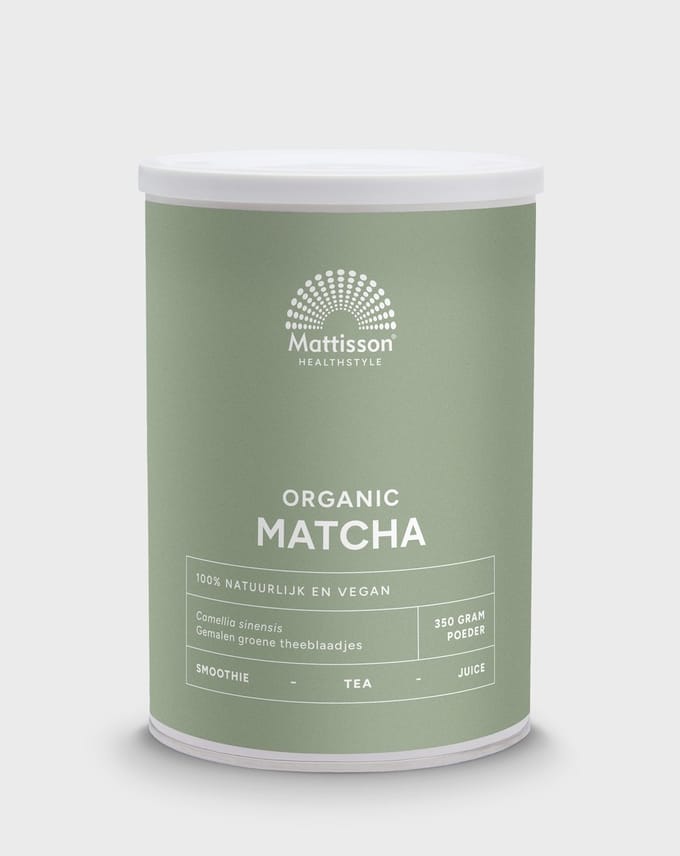 Mattisson - Biologische Matcha Poeder - Gemalen Groene Thee - 350 Gram