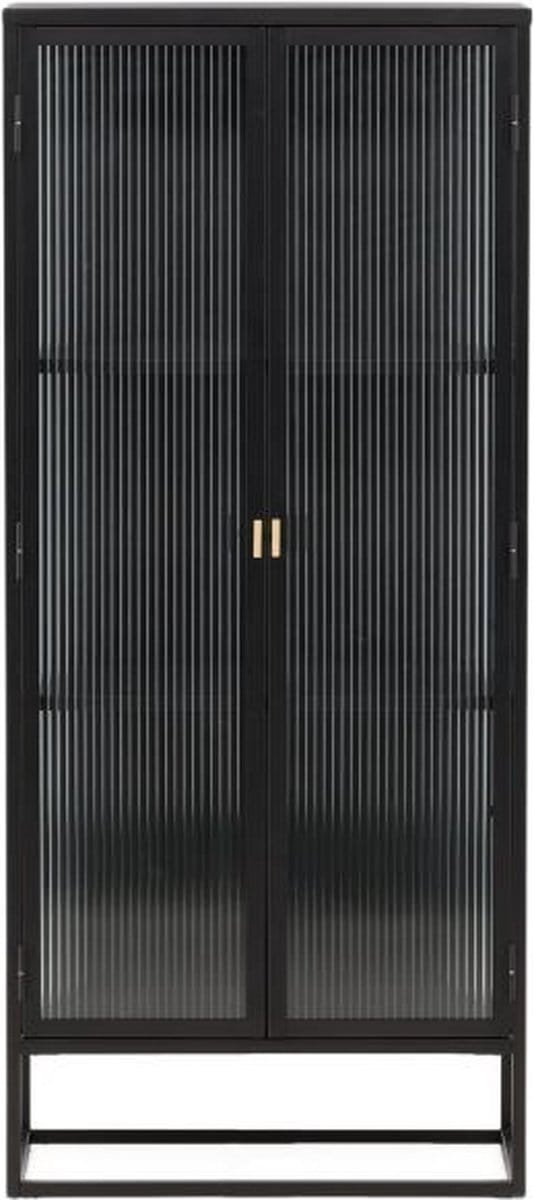 Svea - Limo vitrinekast - 70 x 160 cm - zwart