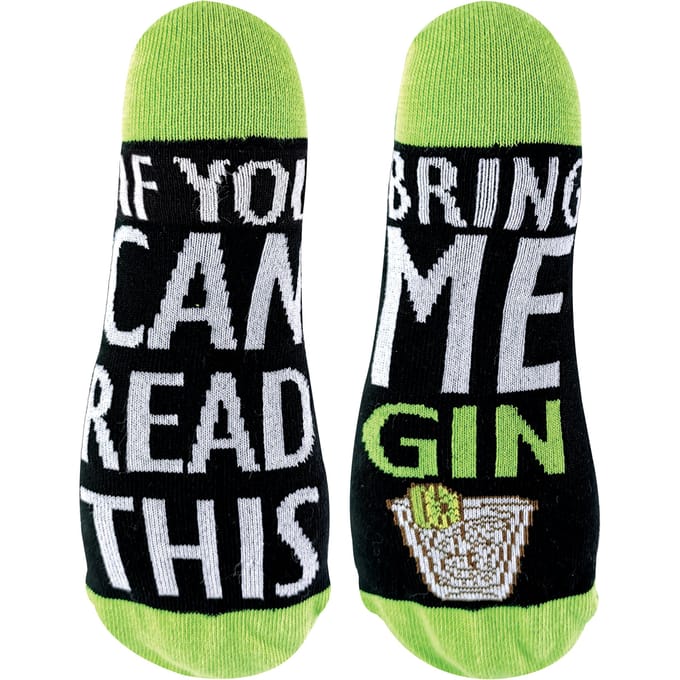Als je dit kunt lezen, breng me... Funky sokken - Gin