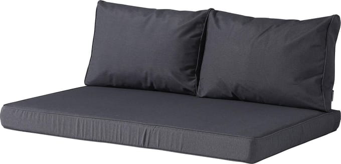 Madison - Loungekussen - Tuinkussen - Palletkussen - Rugkussen - 3-delig - 120 x 80cm - Panama Grijs