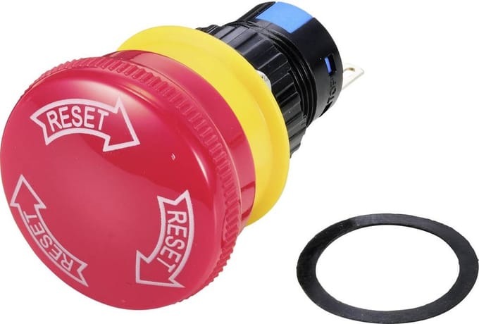 TRU COMPONENTS Noodstopschakelaar 3 A 1x NC IP40 1 stuk(s)