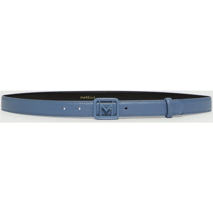 riem met trui vrouw blauw