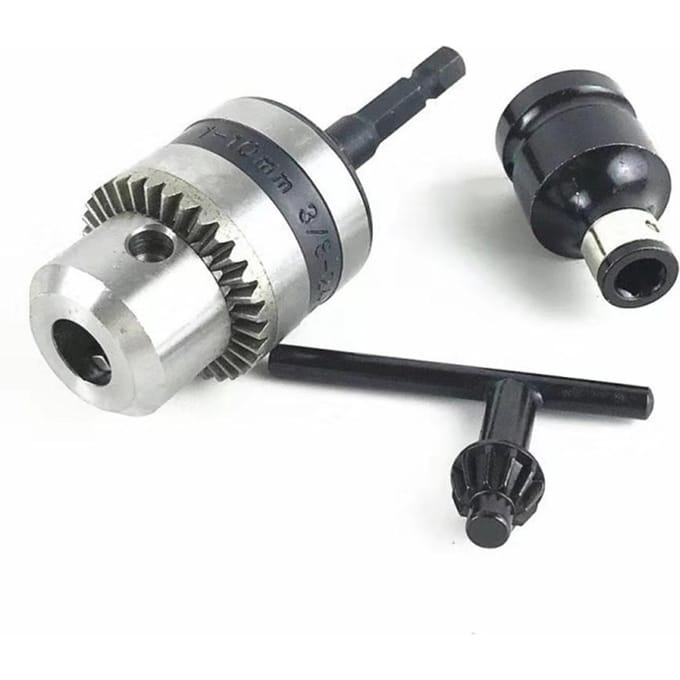 Elektrische Boorkop Adapter Converter 3/8  Boorkop met 1/4  Snelwissel Zeskantschacht Transformeer zwart