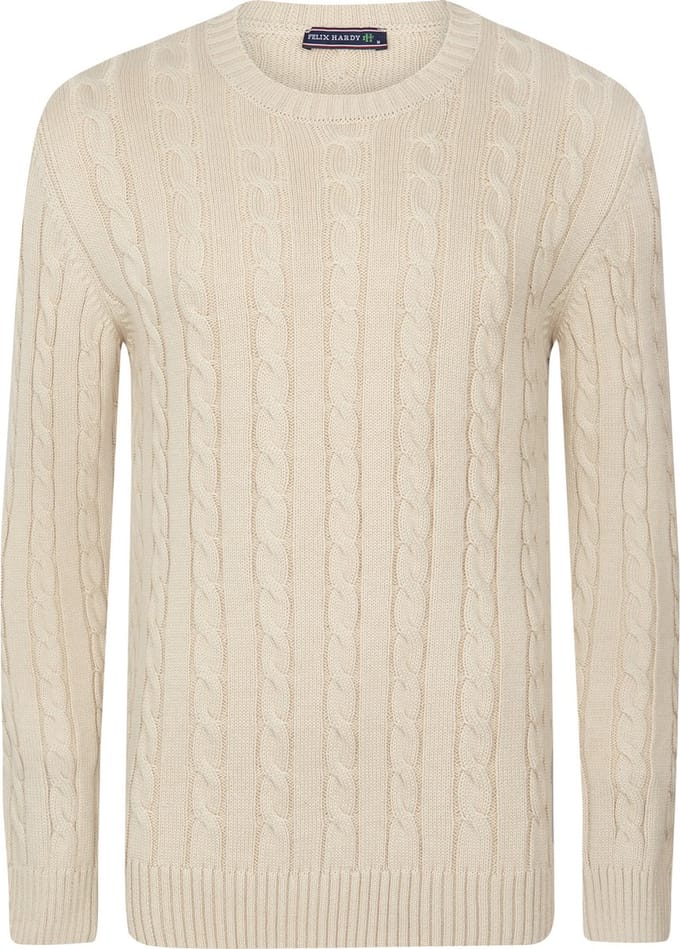 Felix Hardy Gebreide Trui - Sweater Heren Beige - 2Xl