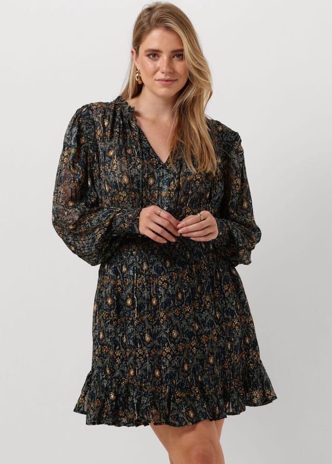 Ibana Deela - Print Jurken Dames - Rok - Jurk - Blauw - Maat 36