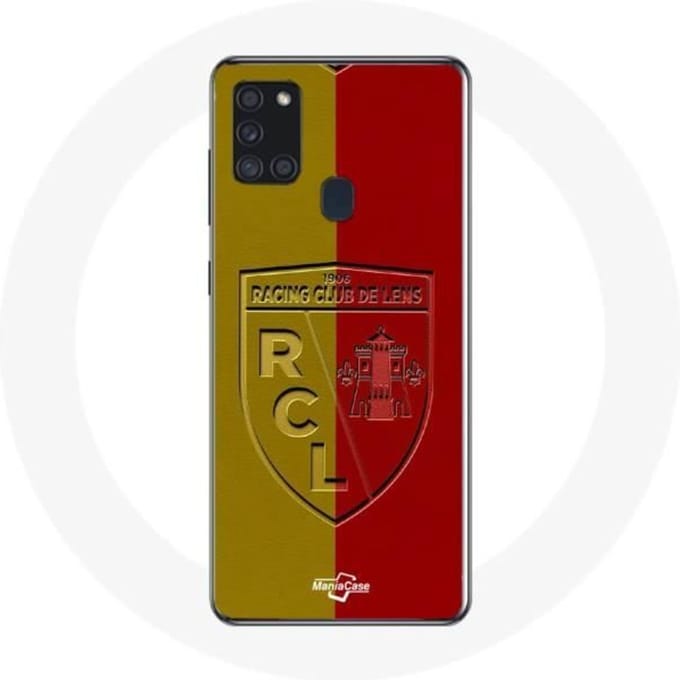 Coque - maniacase - Samsung Galaxy A21S - Souple - Protection - Logo jaune et rouge noir
